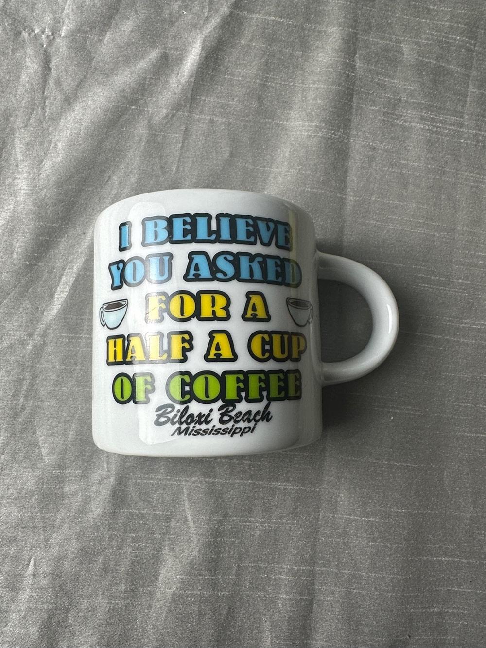 Novelty Fun Humorous Half Cup Coffee Mug